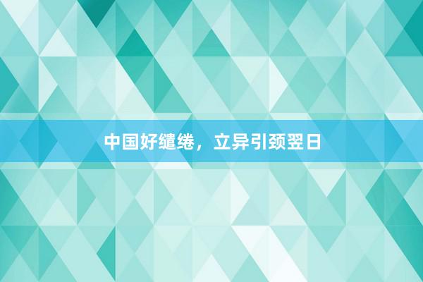 中国好缱绻，立异引颈翌日